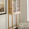 Bracken 26-in W x 65-in H x 11-in D Natural 3-Shelf Over-the-Toilet Storage - Image 4