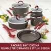 Ray 87630 12pc Cucina Piece Hard-Anodized Cookware Set, Red - Image 2