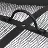 Outdoor Heavy-Duty Steel Mesh Round Camp Fire Pit Spark Screen Lid with Handle   36    Black - Image 5