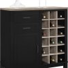 Black Composite Base with Composite Top Kitchen Cart (36-in x 18.2-in x 37.1-in) - Image 3
