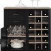 Black Composite Base with Composite Top Kitchen Cart (36-in x 18.2-in x 37.1-in) - Image 2