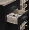 Black Composite Base with Composite Top Kitchen Cart (36-in x 18.2-in x 37.1-in) - Image 7