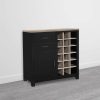 Black Composite Base with Composite Top Kitchen Cart (36-in x 18.2-in x 37.1-in) - Image 4