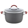 Ray 87630 12pc Cucina Piece Hard-Anodized Cookware Set, Red - Image 6