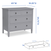 Children Epic 3-Drawer Dresser, Grey - Image 6