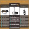 PIZZELLO Outdoor Pizza Oven 12  Propane   Wood Fired Dual Fuel with Gas Burner, Wood Tray, Pizza Stone, Pizza Peel, Carry Bag, Thermometer   Black - Image 2