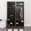 Space-Saving 36 Pair Shoe Storage Cabinet With Cubbies, Espresso - Image 5