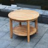 Casual Heaton Teak Side Table with Shelf - Image 7