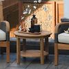 Casual Heaton Teak Side Table with Shelf - Image 5