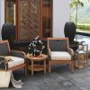 Casual Heaton Teak Side Table with Shelf - Image 8