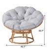 Homes   Gardens Papasan Chair, Grey Linen - Image 6