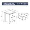 Shaker 2-Drawer Bedside Nightstand, Solid Wood with Walnut Finish - Image 7