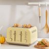 BUYDEEM DT640 4-Slice Toaster, Extra Wide Slots, Retro Stainless Steel, 7-Shade Settings (Mellow Yellow) - Image 7