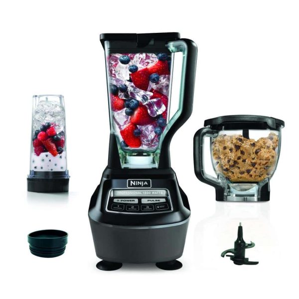 BL770AMZ Mega Kitchen System, 72 oz. Pitcher, 8-Cup Food Processor, 16 oz. Single Serve Cup, 1500-Watt, Black