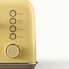 BUYDEEM DT640 4-Slice Toaster, Extra Wide Slots, Retro Stainless Steel, 7-Shade Settings (Mellow Yellow) - Image 2