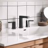 Rinza Matte Black Widespread 2-handle WaterSense Bathroom Sink Faucet with Drain - Image 3
