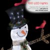 Corporation 74-in Snowman Free Standing Decoration with White LED Lights - Image 4