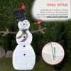 Corporation 74-in Snowman Free Standing Decoration with White LED Lights - Image 6