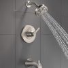 Becker Spotshield Brushed Nickel 1-handle Multi-function Round Bathtub and Shower Faucet Valve Included - Image 9