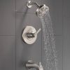 Becker Spotshield Brushed Nickel 1-handle Multi-function Round Bathtub and Shower Faucet Valve Included - Image 10
