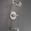 Becker Spotshield Brushed Nickel 1-handle Multi-function Round Bathtub and Shower Faucet Valve Included - Image 11