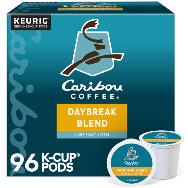 Caribou Coffee Daybreak Morning Blend, Single-Serve  K-Cup Pods, Light Roast Coffee, 24 Count (Pack of 4)
