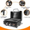 QuliMetal Table Top Grill Portable Griddle with Hood Non-Stick Flat Top Grill Griddle Propane Grill - Image 8