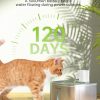 Cat Water Fountain Stainless Steel, Wireless Battery Operated Cat Fountain for Cats & Dogs Inside, Pet Water Fountain with Quiet Pump, Water Level Window, Multi-Filtration, 108oz/3.2L - Image 3