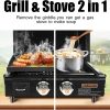 QuliMetal Table Top Grill Portable Griddle with Hood Non-Stick Flat Top Grill Griddle Propane Grill - Image 5