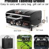QuliMetal Table Top Grill Portable Griddle with Hood Non-Stick Flat Top Grill Griddle Propane Grill - Image 7