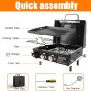 QuliMetal Table Top Grill Portable Griddle with Hood Non-Stick Flat Top Grill Griddle Propane Grill - Image 9