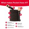 Pocket Hose Copper Bullet With Thumb Spray Nozzle AS-SEEN-ON-TV Expands to 75 ft - Image 7