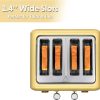BUYDEEM DT640 4-Slice Toaster, Extra Wide Slots, Retro Stainless Steel, 7-Shade Settings (Mellow Yellow) - Image 6
