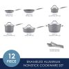 Ray   16802  Ray Cucina Nonstick Cookware Pots and Pans Set, 12 Piece, Sea Salt Gray - Image 13