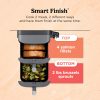 SL401 DoubleStack XL 2-Basket Air Fryer, DoubleStack Technology Cooks 4 Foods at Once, Compact Design, Grey - Image 10