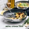 Chatham Tri-Ply Stainless Steel Healthy Ceramic Nonstick 12 Piece Cookware Pots and Pans Set, Silver - Image 2