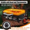 QuliMetal Table Top Grill Portable Griddle with Hood Non-Stick Flat Top Grill Griddle Propane Grill - Image 3