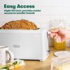 BELLA 4 Slice Toaster, Long Slot   Removable Crumb Tray, 7 Shading Options with Auto Shut Off, Cancel   Reheat Button, Toast Bread   Bagel, White - Image 4