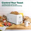 BELLA 4 Slice Toaster, Long Slot   Removable Crumb Tray, 7 Shading Options with Auto Shut Off, Cancel   Reheat Button, Toast Bread   Bagel, White - Image 3