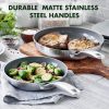 Chatham Tri-Ply Stainless Steel Healthy Ceramic Nonstick 12 Piece Cookware Pots and Pans Set, Silver - Image 4