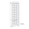 Space-Saving 36 Pair Shoe Storage Cabinet With Cubbies, Espresso - Image 6