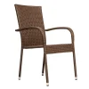 Patio Sense Morgan Outdoor Wicker Chair   Set of 4 - Image 6