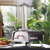 PIZZELLO Outdoor Pizza Oven 12  Propane   Wood Fired Dual Fuel with Gas Burner, Wood Tray, Pizza Stone, Pizza Peel, Carry Bag, Thermometer   Black - Image 3