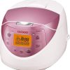 CR-0631F | 6-Cup (Uncooked) Micom Rice Cooker | 8 Menu Options: White Rice, Brown Rice   More, Nonstick Inner Pot, Made in Korea | White/Pink - Image 2