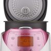 CR-0631F | 6-Cup (Uncooked) Micom Rice Cooker | 8 Menu Options: White Rice, Brown Rice   More, Nonstick Inner Pot, Made in Korea | White/Pink - Image 3