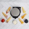 Chef sChoice KrumKake Maker Features Nonstick Surface and  Heat Recovery with Temperature Control and Ready Light, Includes Roller, 1050-Watts, Silver - Image 9