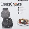 Chef sChoice KrumKake Maker Features Nonstick Surface and  Heat Recovery with Temperature Control and Ready Light, Includes Roller, 1050-Watts, Silver - Image 2