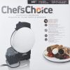 Chef sChoice KrumKake Maker Features Nonstick Surface and  Heat Recovery with Temperature Control and Ready Light, Includes Roller, 1050-Watts, Silver - Image 3