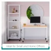 Space Solutions 48  Wide Mobile Metal Desk for Home Office with Maple Top   Space Solutions - Image 2
