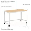 Space Solutions 48  Wide Mobile Metal Desk for Home Office with Maple Top   Space Solutions - Image 7